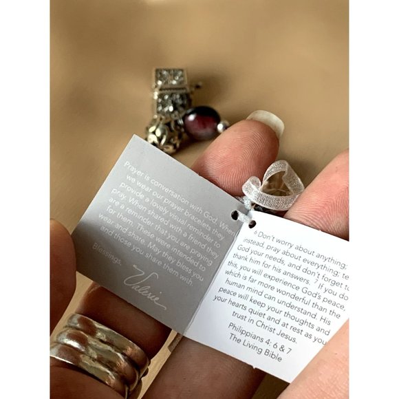 SOLD Valerie Parr Hill Crystal & Bead Prayer Box Bracelet NEW WITH TAG - Picture 7 of 8